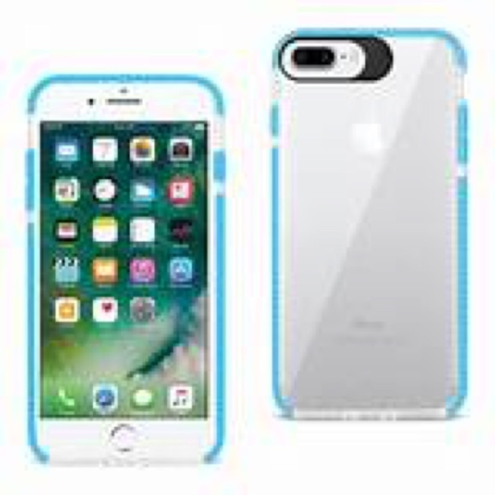 REIKO shockproof color blue transparent case BNWT